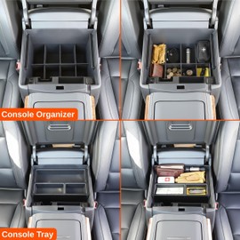 Vehicle OCD - Center Console Divider and Tray Organizer for Chevy Suburban/Tahoe/GMC Yukon/XL (Full Console w/Bucket Seats ONLY) (2015-2020) - Made in USA - SLX507