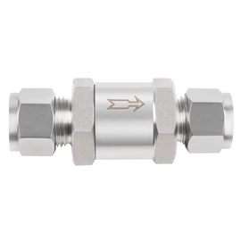 Yoebor 304 Stainless Steel Detachable Compression Check Valve 1/2" OD x 1/2" OD One Way Non-Return Valve for Water Oil Gas, 1pc