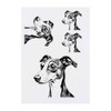 4 x 'Whippet Dog' Temporary Tattoos - Water Resistant, Skin-Safe,