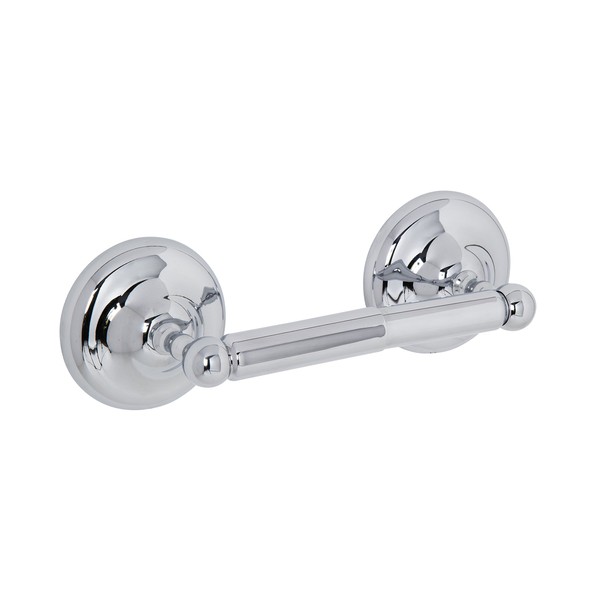 Croydex Flexi-Fix Grosvenor Chrome Easy to Fit Spindle Toilet Roll Holder, QM704441