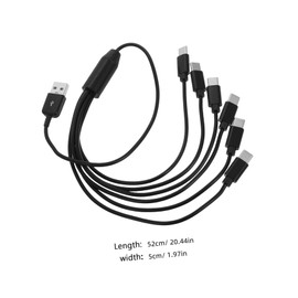 CHILDWEET Multi-Device Car Charging Cable 6 Ports Phone Charging Wire Data Cord for Auto Home Office