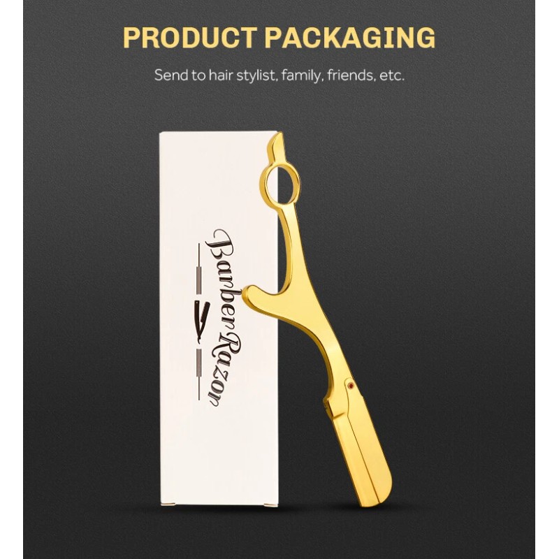 Giovanni Back Katana Straight Barber Razor - Silver