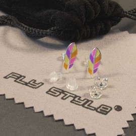Fly Style Feather Jewellery Set 925 Silver for Children Girls Earrings / Women, Sterling Silver