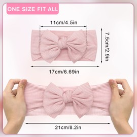 Yueshop 6PCS Baby Headbands Bow Knot Newborn Headband Super Soft Flexibility Nylon Hair Band with Six Colors Great for Baby Photography Props Accessories