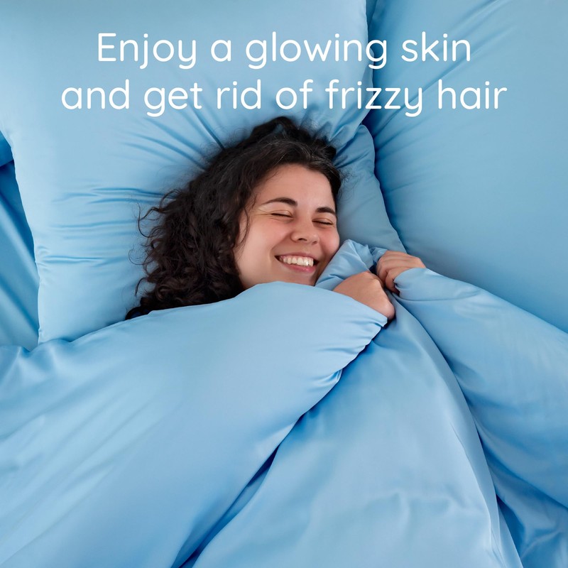 Bamboo Pillow Cases 2 Pack Light Blue | Standard Pillow