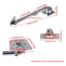 TopHomer 1 Pair Toys Box Hinges - Lid Support Hinges Chest Hinges for Wooden Toy Box, Cedar, Storage Trunk & Benches, Made of Zinc Alloy, Safety & Heavy Duty