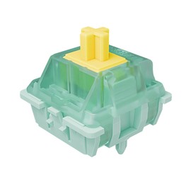 Gateron Jade Yellow Pro Keyboard Switches, Linear 55gf RGB LED Pre Lubed 5 Pins Key Switches for Mechanical Keyboard(90pcs)