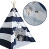 Ukadou Kids Teepee Tent for Boys Navy White Stripe Teepee