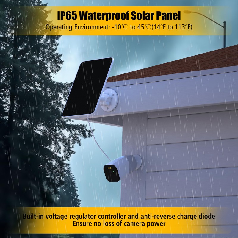 Solar Panel for eufy Camera,Security Camera,5V 4W Solar Panel for