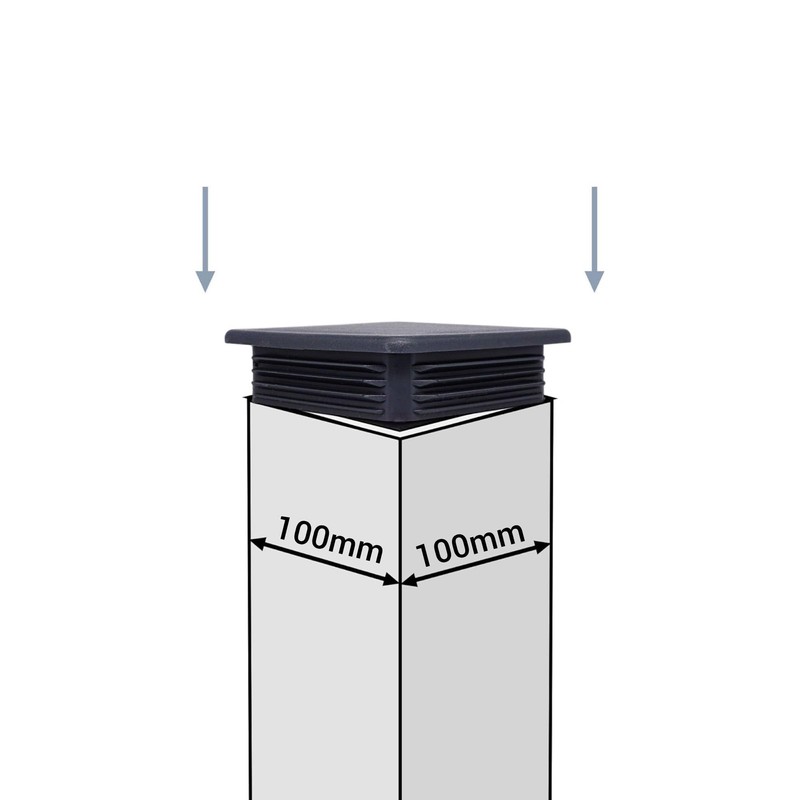 SKIR'CO Square Plastic Plugs 100 x 100 mm, Pipe End