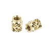 sourcing map 100Pcs M3x5.7x4.6mm Knurled Insert Nut, Brass Threaded Insert