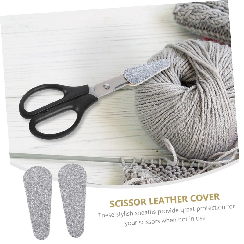 Baluue Scissors 2pcs Hairdressing Shear Covers Leather Scissor Protective Sleeves