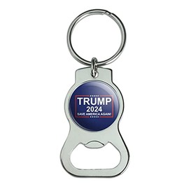 GRAPHICS & MORE Trump 2024 Keychain with Bottle Cap Opener