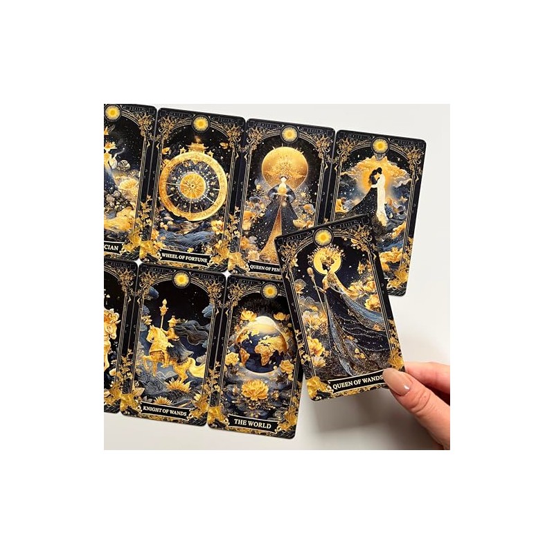 Celestial Tarot Deck, Unique Tarot Cards for Beginners with Blue