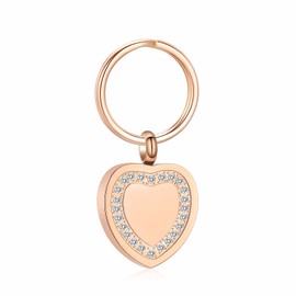Yinplsmemory Heart Urn Keychain for Ashes for Human Pet Ashes Keepsake Memorial Cremation Jewelry