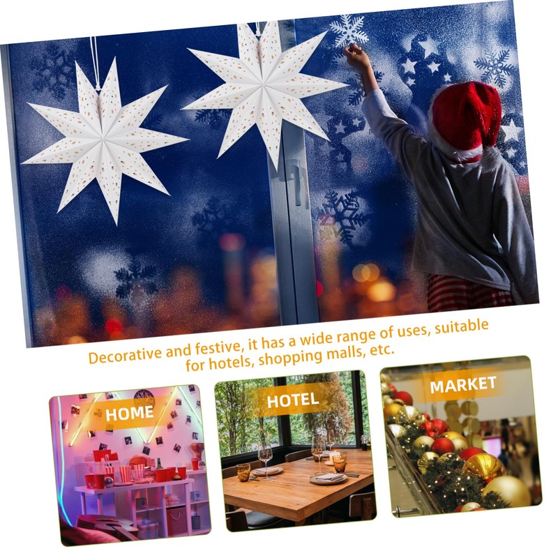 Homoyoyo 3pcs Christmas Shades Folding Paper Hanging Decorations for Warm
