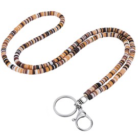 LEGENTLISUR Beaded Teacher Lanyard for ID Badges and Keys Cute Clay Boho Lanyard for Women Cruise Ship Cards Nurse Office Employees