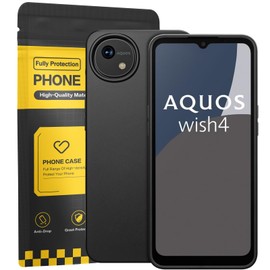 Aquos Wish 4 Case, Black, Shockproof, Drop Prevention, Anti-Fingerprint, TPU Material, Shock Resistant, Simple Design, Strap Hole, Portable, Wireless Charging, Compatible with Aquos Wish4 SH-52E Case,