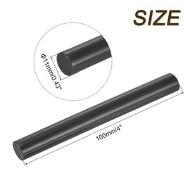 uxcell 6pcs Mini Hot Glue Sticks for Glue Gun 0.43 inch x 4 inch Large Glue Sticks, 11 x 100mm Black