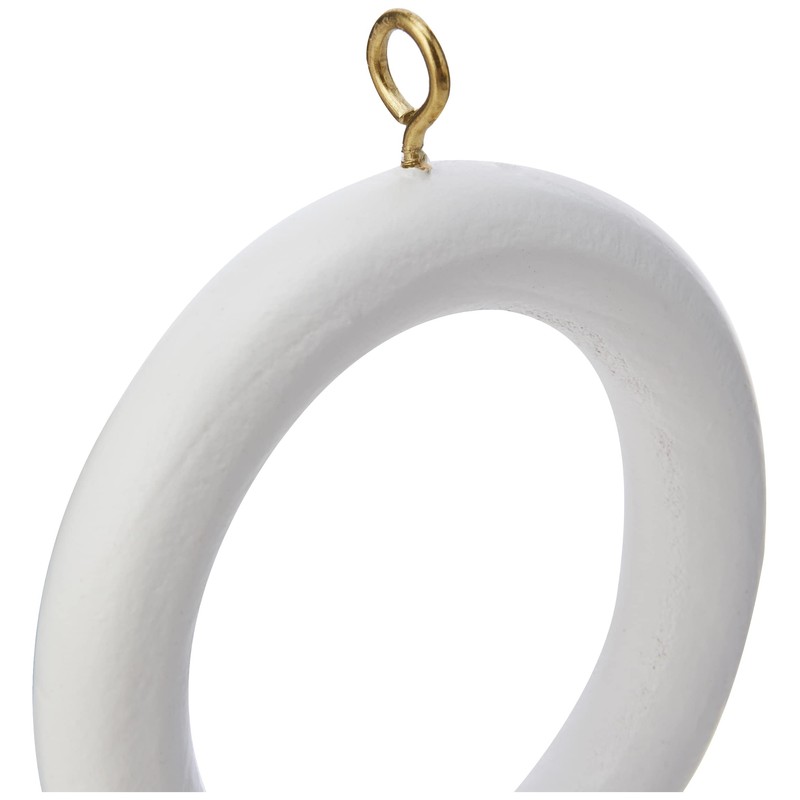 Merriway BH05768 (24 Pcs) Wooden Curtain Drapery Pole Rod Rings