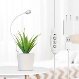 SGLEDs Grow Lights for Indoor Plants, Pot Clip LED Plant Lights for Indoor Growing, Full Spectrum, 4000K with 4-Level Dimmable, Auto On/Off 3 6 12 Hrs Timer for Succulents, Pot Plants