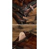 Le'aokuu Mens Genuine Leather Motorcycle Waist Pack Messenger Shoulder Drop
