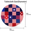 BZKIER Striped Tablecloth 4th of July Stars & Stripes Tabletop