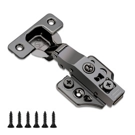 20 Pack Full Overlay Soft Close Cabinet Hinges 105° Frameless 3 Way Adjustable Soft Close Hinges for Cabinet Doors Kitchen Cabinet Door Hinges with Screws Bright Nickel