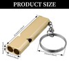 BuxiuGK 4 Piece Emergency Whistle Whistle Keyring Double Tubes Safety