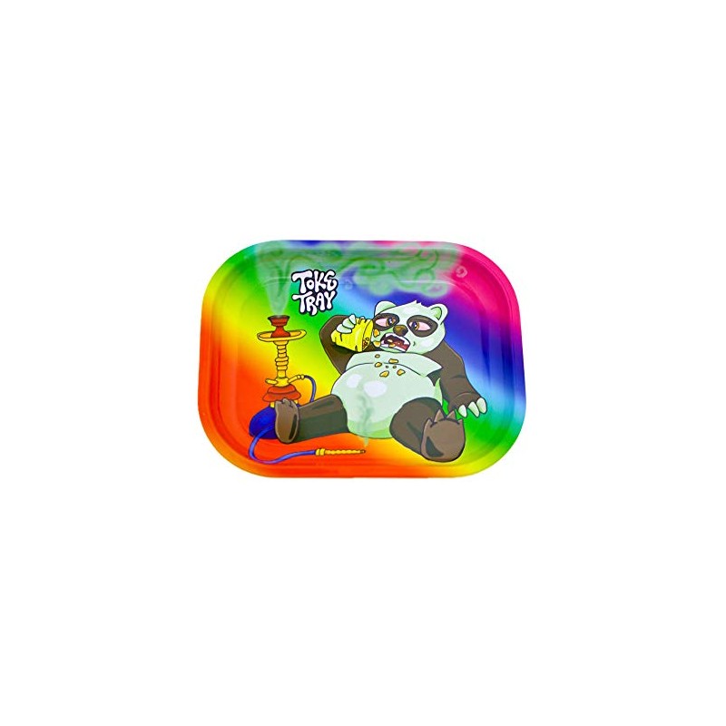 Puff Puff Panda Premium Trippy Rolling Tray | Small Metal