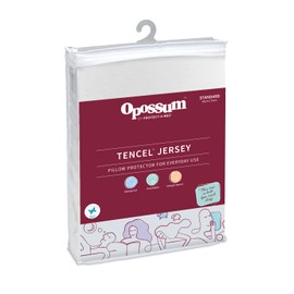 Opossum by Protect-A-Bed Tencel Jersey Waterproof Pillow Protector, Standard Size