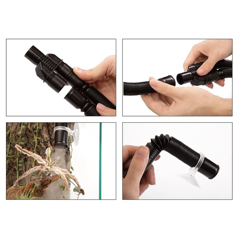 SANKO 分岐フレキシブルチューブ 黒 爬虫類・両生類