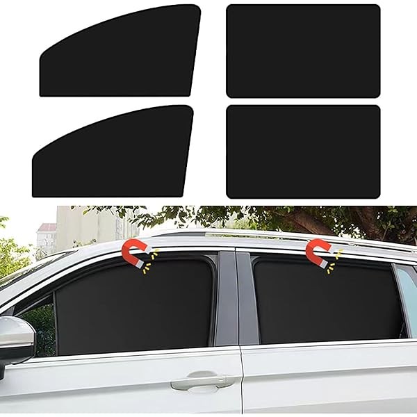 Car Side Window Sun Shades, 4 PCS Window Sunshades Privacy