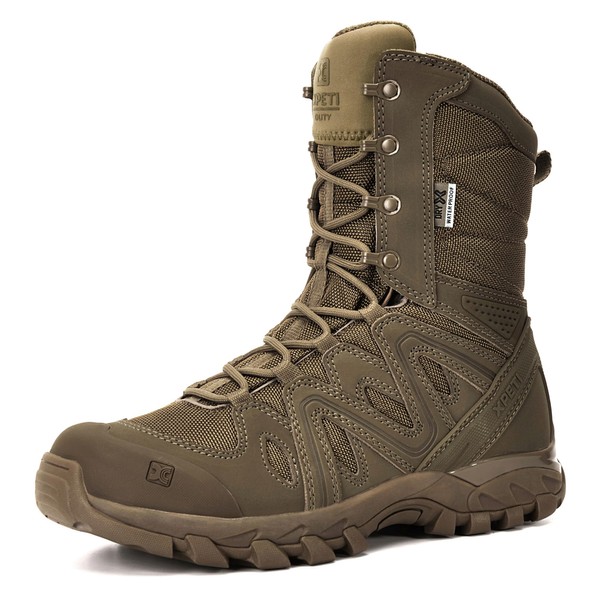XPETI DUTY Men's X-FORCE 8'' Leather Military Boots Waterproof Tactical