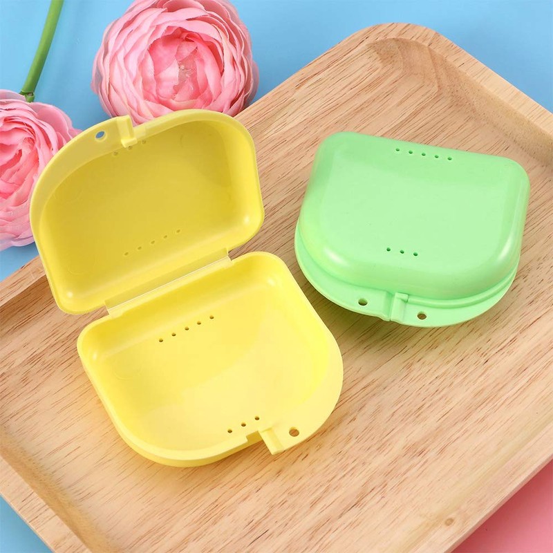 Pack of 5 Braces Box, Dental Orthodontic Retainer Prosthesis Storage