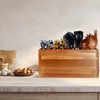 Wooden Kitchen Utensil Holder Organizer for Counter or Countertop, Large
