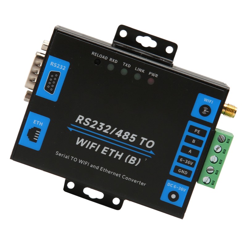 RS232 RS485 Serial to Ethernet Adapter Professional Transparent Transmission Serial