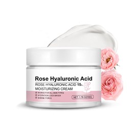 Grospe Rose Deep Hydration Face Cream, Natural Hydrating Moisturizing,Moisture Cream with Rose Water and Hyaluronic Acid For Normal to Dry Skin