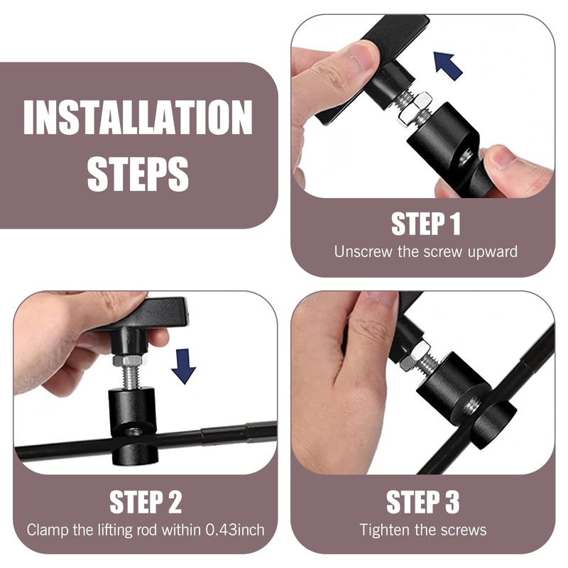 Car Engine Hood Support Rod Replacements, Heavy-Duty Aluminum T-Handle Locking