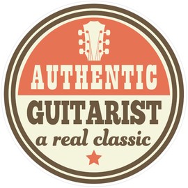CafePress Guitar Music Gift for Guitarist Large Die Cut Stic Large Die Cut Sticker, 8.75" x 8.75" Matte Finish