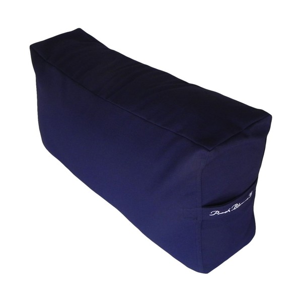 Yoga Bolster Large Rectangular Leg/Back Cushion support for Active Yoga, 25.5"x13.75"x9.5", Removable durable cover for easy care, Indigo