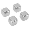 4Pcs Stainless Steel Ice Cubes Reuseable Polishing Beverage Chilling Stones