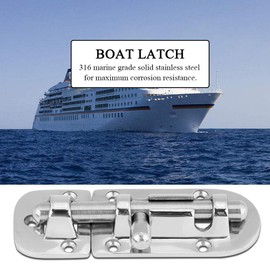 KIMISS Stainless Steel Boat Lock Latch for Marine Door Window, 110MM Slide Bolt Clasp, Marine Grade 316 Hardware,
