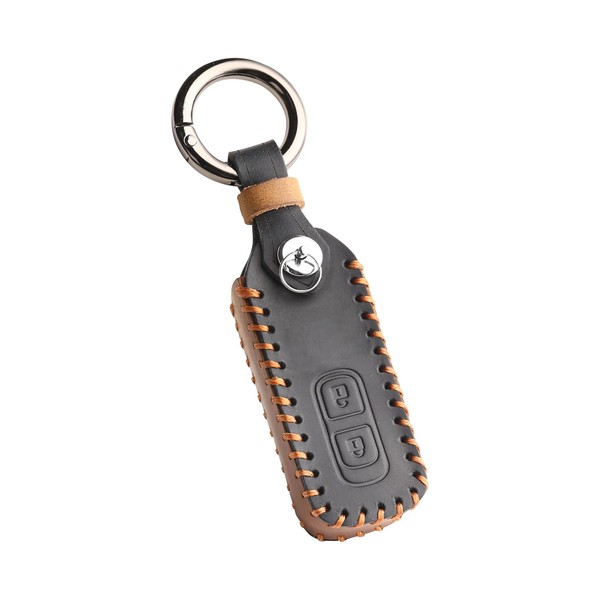 [Kinotaka] Leather Smart Key Case for Honda Cars, 2 Buttons,