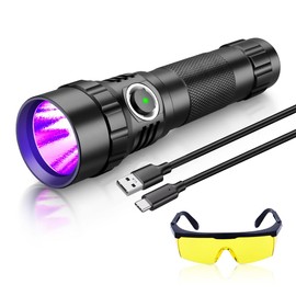 KEENZO 501BPRO UV Flashlight, 395nm UV 395nm LED Ultraviolet Flashlight, Mini Blacklight Detector for Pet Urine, Stains, Bed Bugs and More