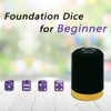MEISHUNUK Dice Stacking Cup(Black) Set with 4 Pcs 19mm(Puple) and