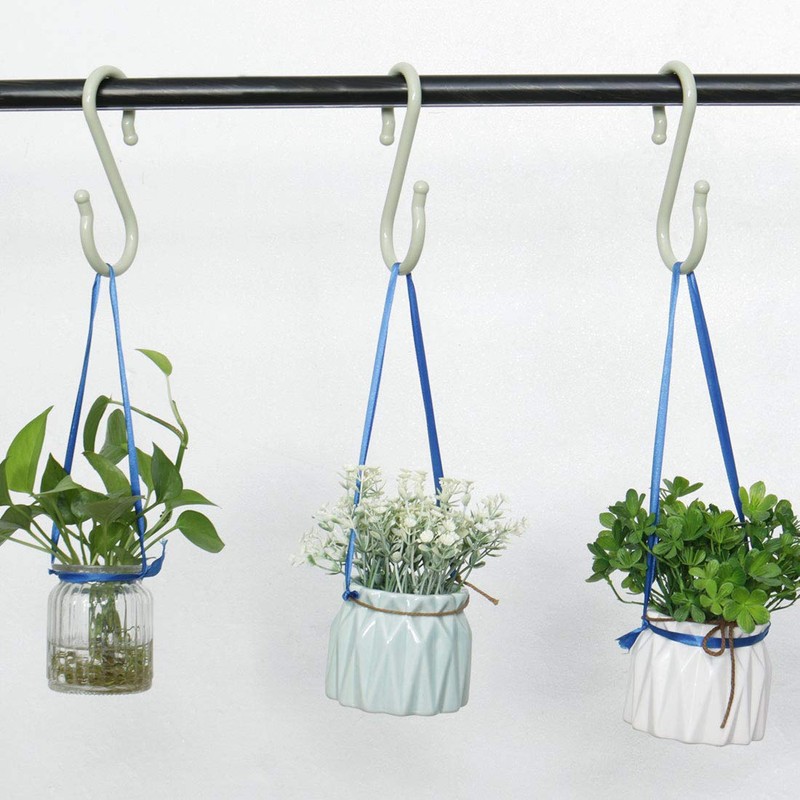 sourcing map S-Shaped Hooks Plastic for Kitchen Bathroom Closet Hanger