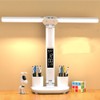 KISUFU Double Head LED Desk Lamp with Clock and Temperature
