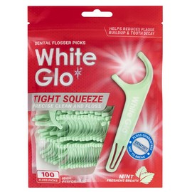 White Glo Flossers Tight Fit Mint 100 Pack