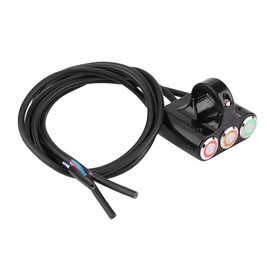 Qiilu Handlebar Switch 22 mm Motorcycle Handlebar Switch Headlight Hazard Brake Fog Light On/Off with LED Light